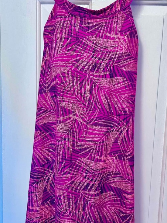 Lands' End Other - Lands' End Magenta & Purple Palm-Print One-Piece Swimsuit